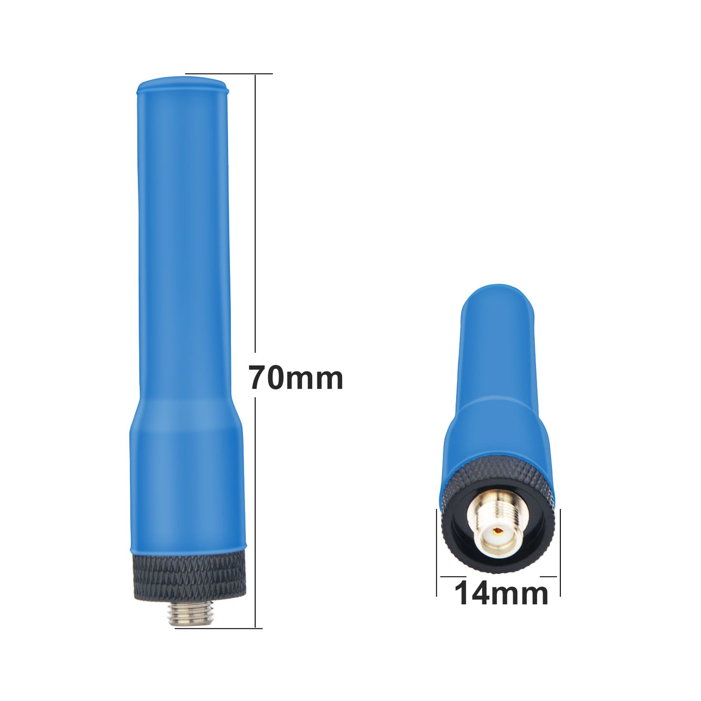 HIROYASU HA20 Mini Soft Silicon Antenna 144/430MHz 2m/70cm Dual Band 2.15dB 7cm Length Flexible Handheld Antenna