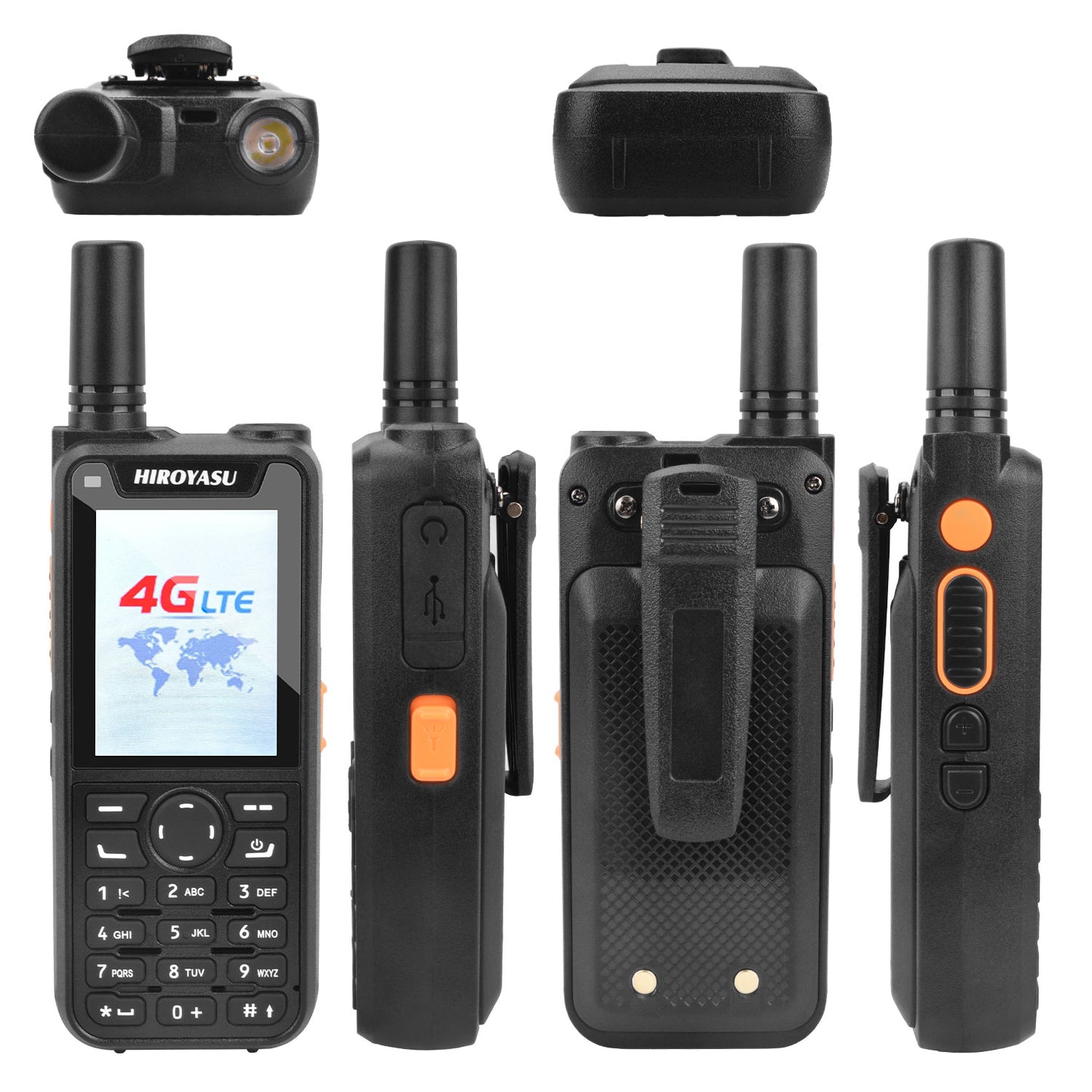 HIROYASU HI-B6 Zello Walkie Talkie Android9.0 Dual Sim Card 2G 3G 4G PoC Radio 1GB ROM 8GB RAM Full keypad 2.4" HD Display