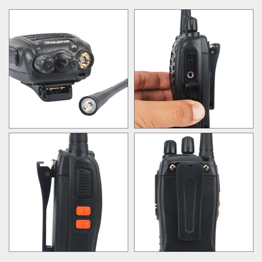 2pcs/Pack Baofeng BF-888S Walkie Talkie UHF VOX Radio 888s 400-470MHz 16Memory Channel with Earpiece