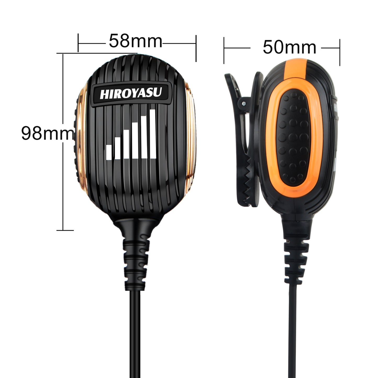 HIROYASU Q7 Walkie Talkie Speaker Microphone Palm Mic 2W 8ohm K plug with stretchable Spring Cable for baofeng UV-5RMINI UV-17PRO GPS Radio Quansheng UV-K5 UV-K5(8) Walkie Talkie