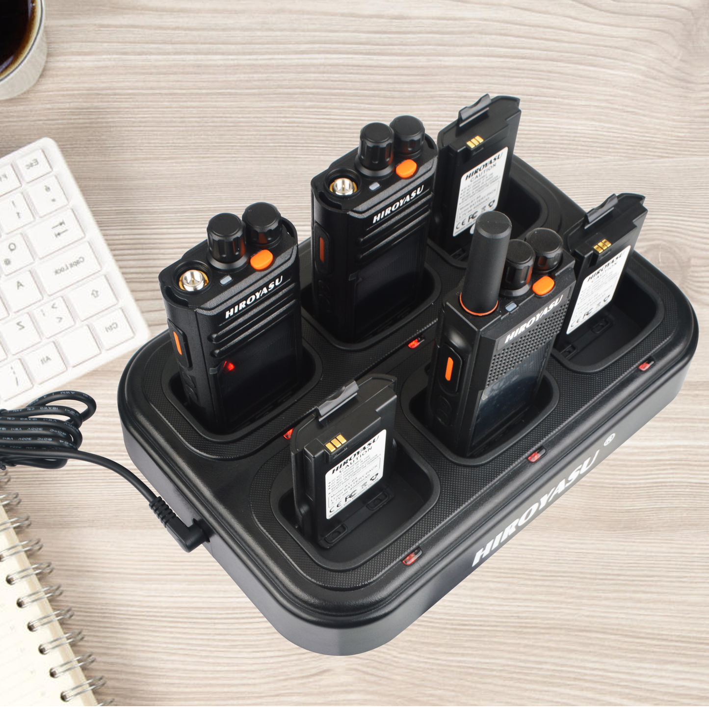 HIROYASU PoC Radio HI-B8 HI-R23 HI-B8Pro Six Way Rapid Charger