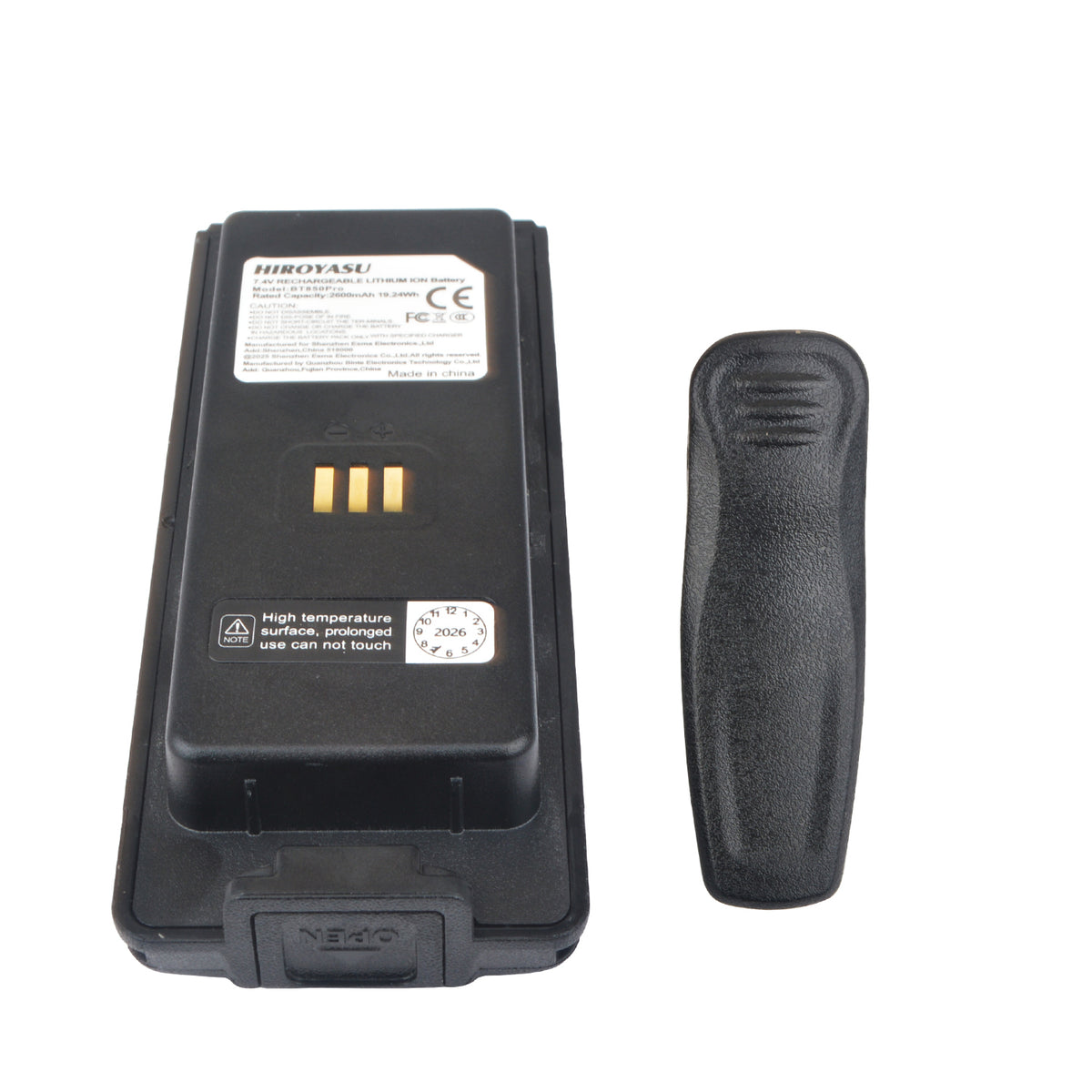 HIROYASU HI-UV850Pro Rechargeable Lithium-ion Battery 2600mAh DC7.4V 19.24Wh