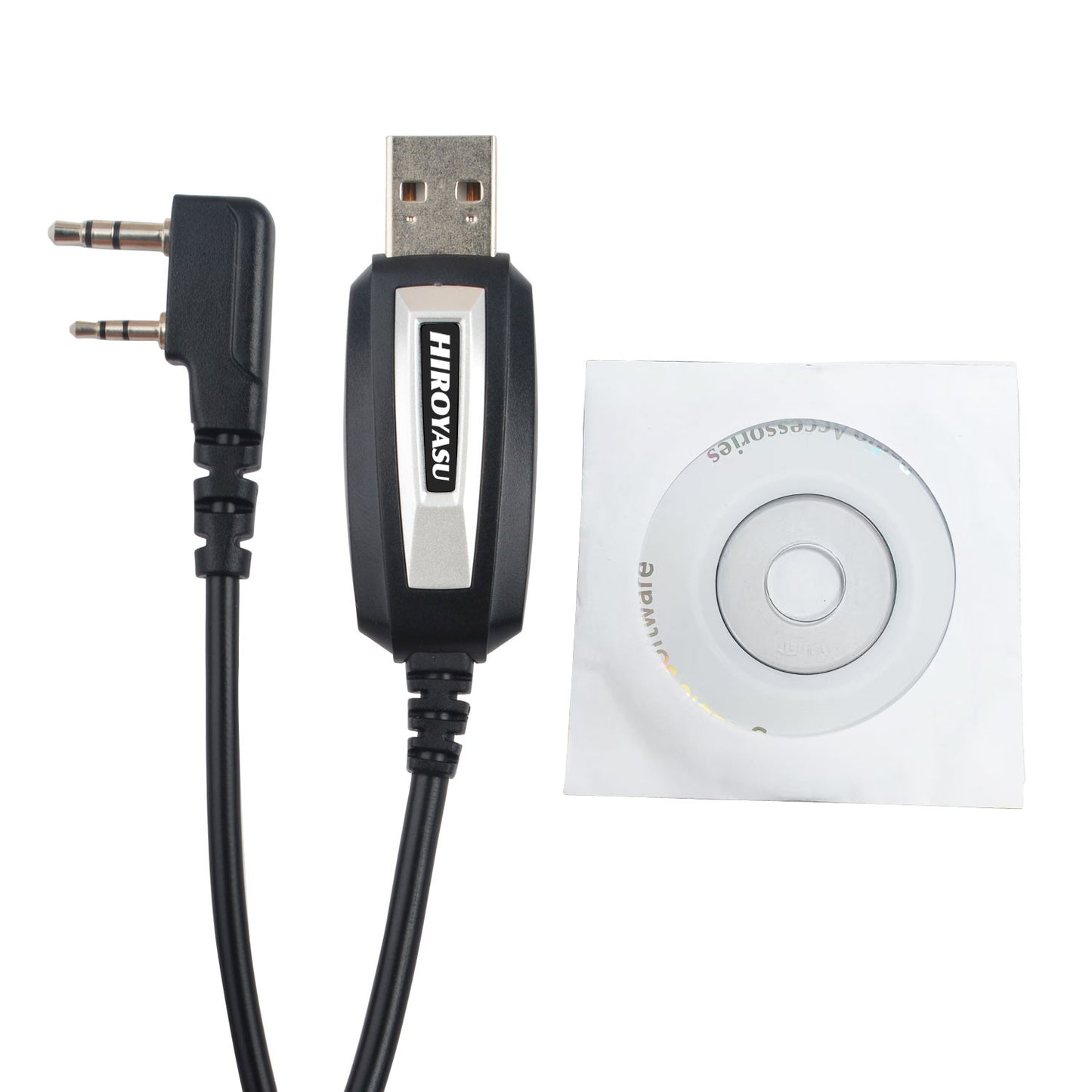 K plug-in Hiroyasu USB Programming Cable CH340 Chipset with CD Driver for Baofeng BF-888S UV-5R UV-5RM UV-17Pro DM-32 Quansheng UV-K5 UV-K5(8) TK11(8)
