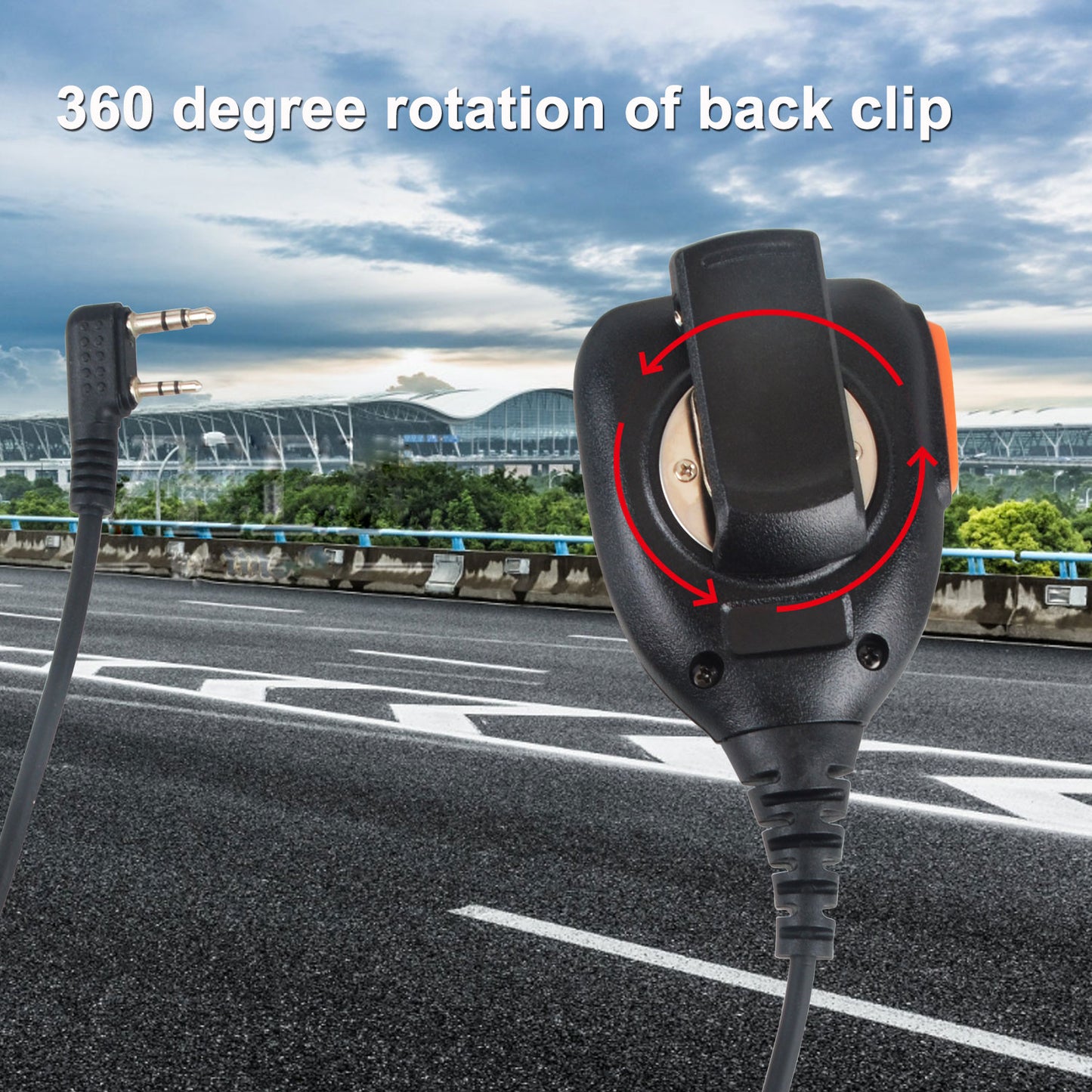 HIROYASU K-424 8ohm 1Watt Palm Mic Speaker 2 Pins K Plug-in for Baofeng UV-5R BF-888S UV-5RH DM-32 Quansheng TK11(8) TK11(5) Portable Two Way Radio