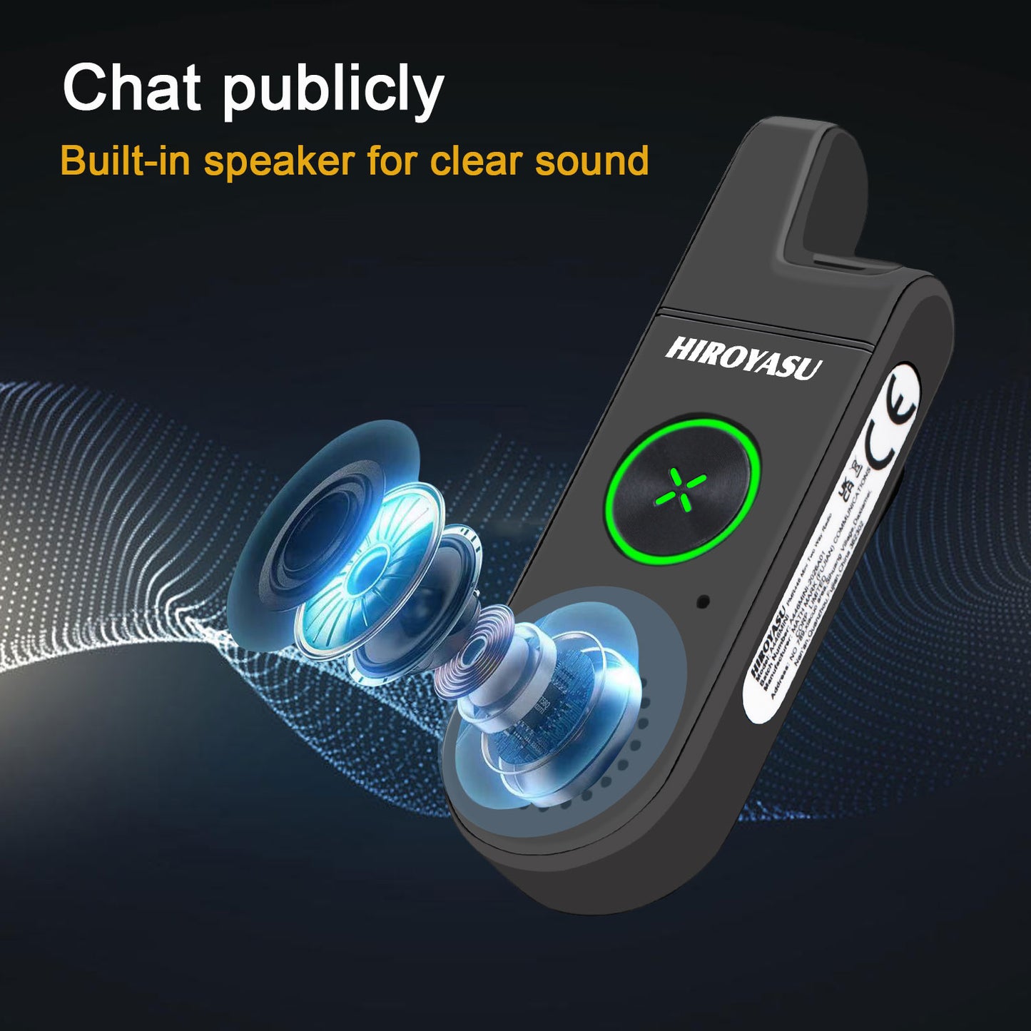 Twin Pack HIROYASU A446MINI PMR446 License Free Mini Walkie Talkie 446MHz Tiny Business Radio with Earpiece