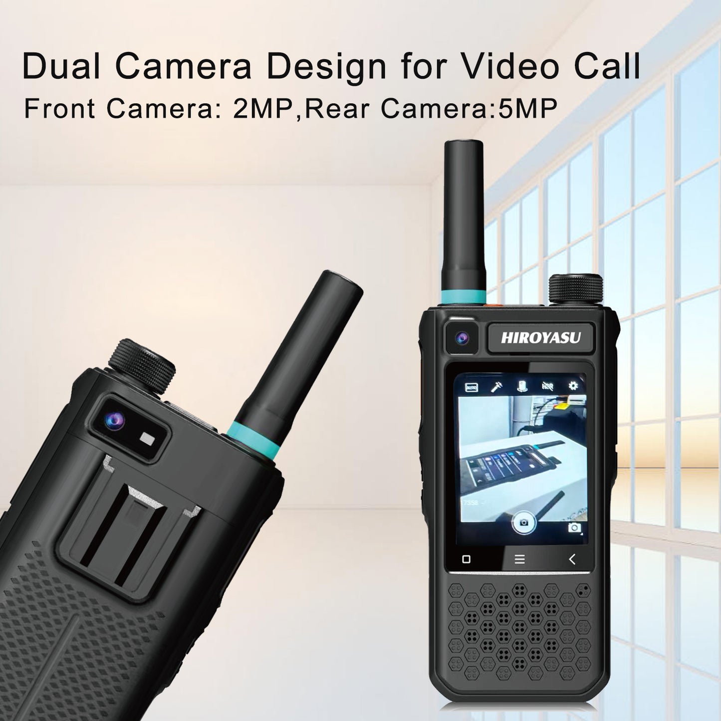 HIROYASU 4G LTE PoC Radio Video Call HI-B10 Zello Walkie Talkie 2GB RAM ROM 16GB Android 10.0 Hotspot & Tethering 2.4-inch Color Touchscreen