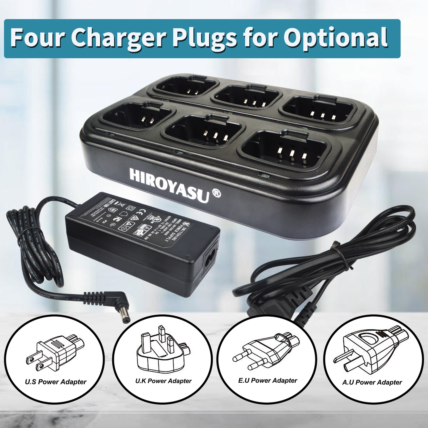 HIROYASU PoC Radio HI-B8 HI-R23 HI-B8Pro Six Way Rapid Charger