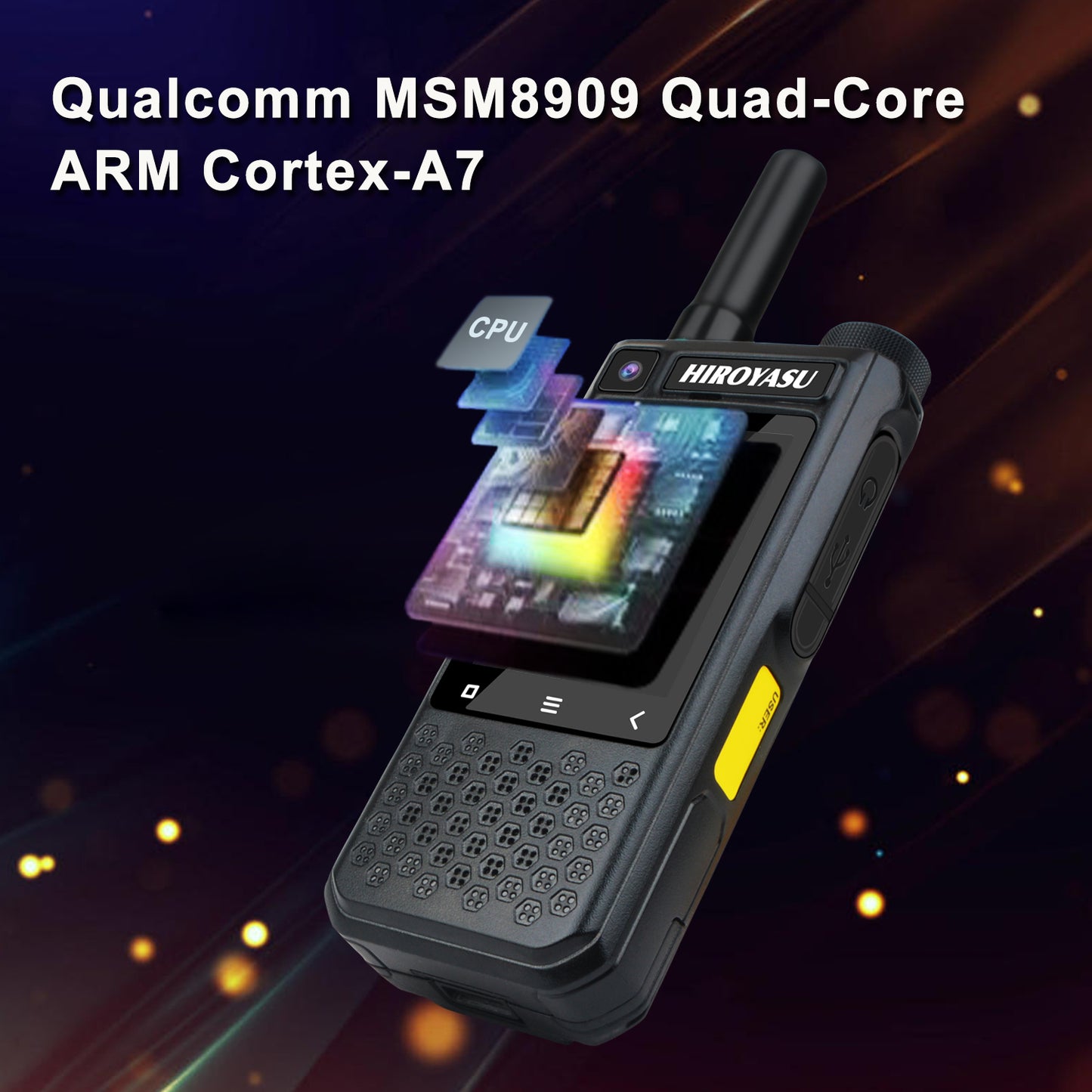 HIROYASU 4G LTE PoC Radio Video Call HI-B10 Zello Walkie Talkie 2GB RAM ROM 16GB Android 10.0 Hotspot & Tethering 2.4-inch Color Touchscreen