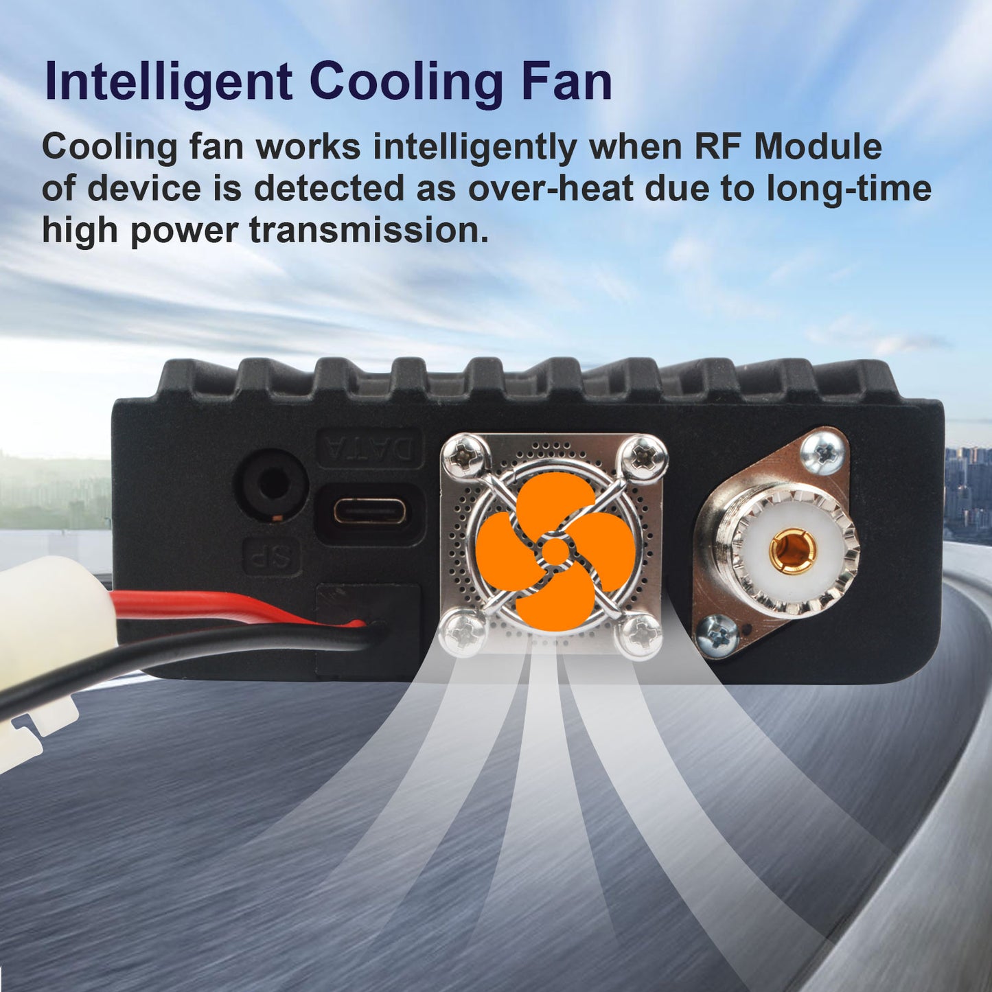 HIROYASU IC-980Pro Max 2m/70cm VHF UHF 144/430MHz FM/AM Dual Band DTMF 1750Hz Scrambler Vox Amateur Mobile Radio