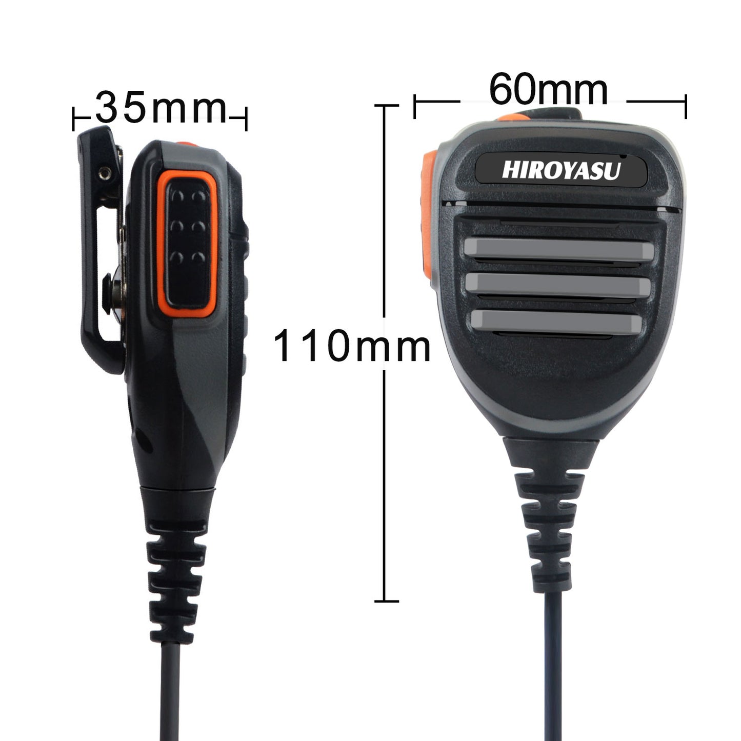 HIROYASU K-424 8ohm 1Watt Palm Mic Speaker 2 Pins K Plug-in for Baofeng UV-5R BF-888S UV-5RH DM-32 Quansheng TK11(8) TK11(5) Portable Two Way Radio
