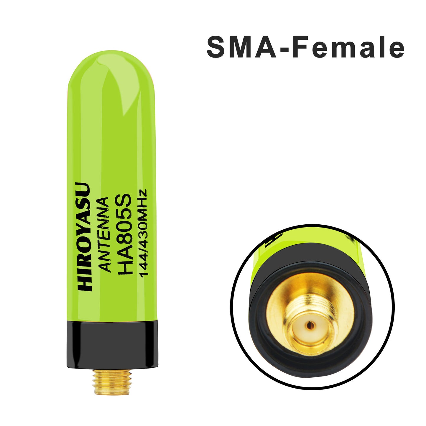 HIROYASU HA805S 144/430MHz Dual Band 2.15dB 10Watt 70cm/2m Band Handheld Thumb Antenna 5cm Length