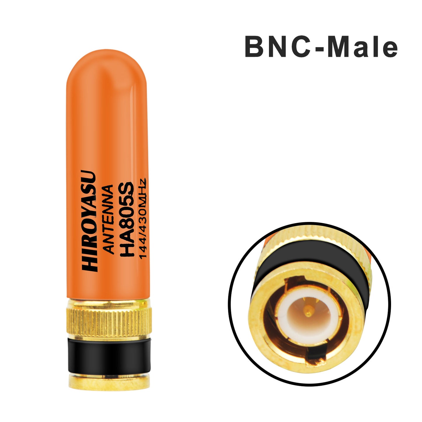 HIROYASU HA805S 144/430MHz Dual Band 2.15dB 10Watt 70cm/2m Band Handheld Thumb Antenna 5cm Length