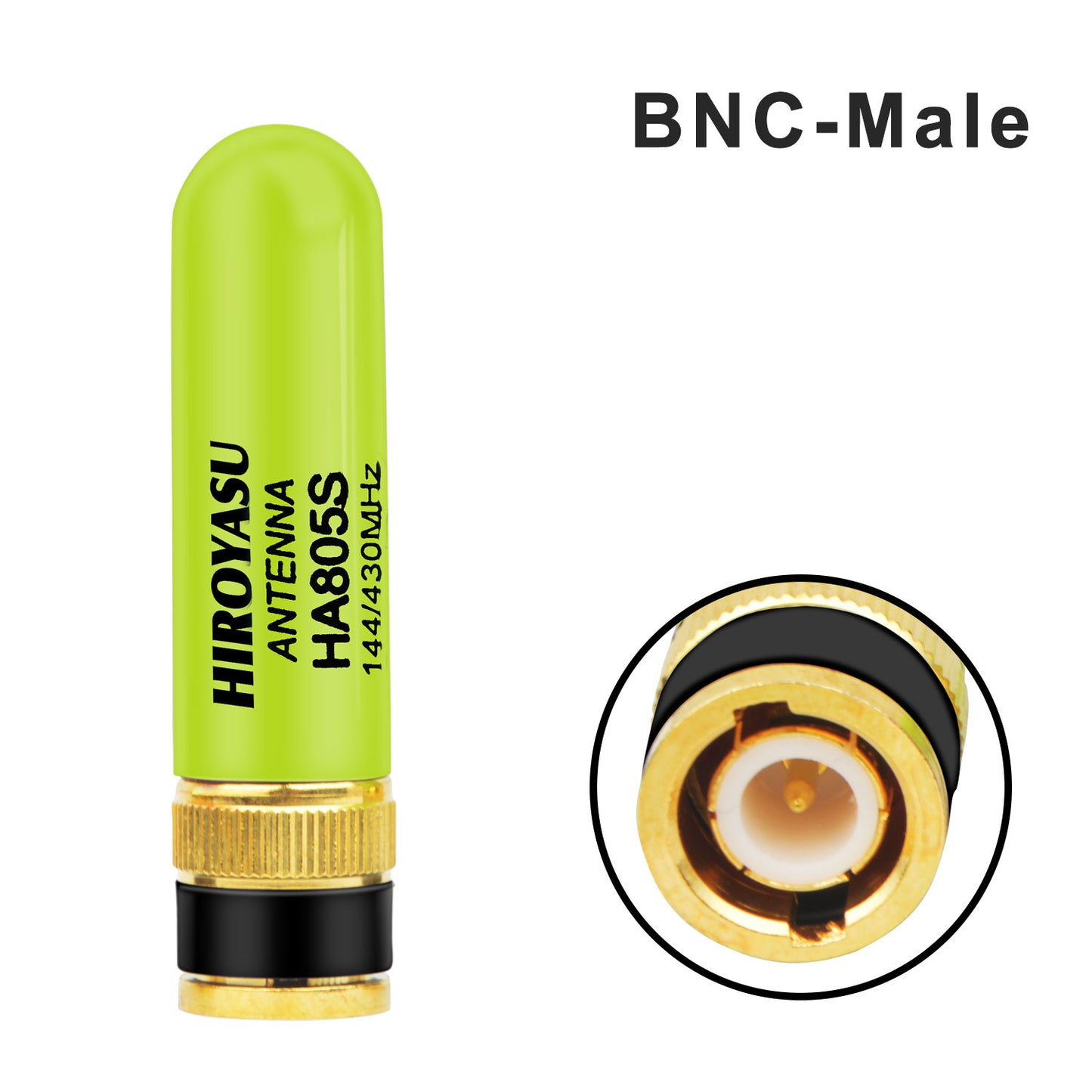 HIROYASU HA805S 144/430MHz Dual Band 2.15dB 10Watt 70cm/2m Band Handheld Thumb Antenna 5cm Length